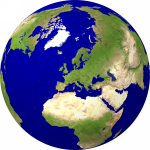 Globus (Europa-zentriert) Satellit 2000x2000